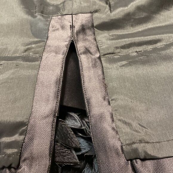 Novello-Bloom Brown Straight Dress Leaf Trimmed Skirt - Picture 6 of 9